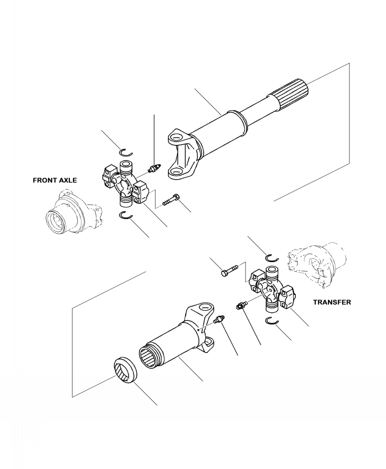 Wheel Loaders Komatsu / WA250-6 S/N A76001-UP(WA250-0E) / F4200-01A0 FRONT DRIVESHAFT(F-091 : F4200-01A0)