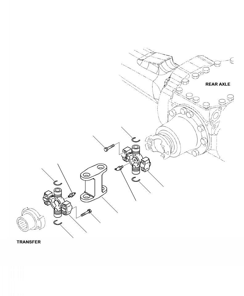 Wheel Loaders Komatsu / WA250-6 S/N A76001-UP(WA250-0E) / F4200-02A0 REAR DRIVESHAFT(F-093 : F4200-02A0)