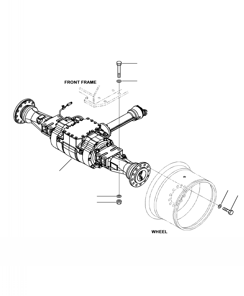 Wheel Loaders Komatsu / WA250-6 S/N A76001-UP(WA250-0E) / F4400-01A0 FRONT AXLE MOUNTING(F-095 : F4400-01A0)