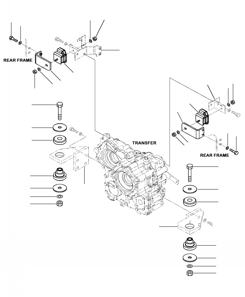 Wheel Loaders Komatsu / WA250-6 S/N A76001-UP(WA250-0E) / F4810-01A0 TRANSFER MOUNT(F-133 : F4810-01A0)
