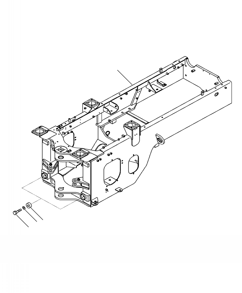Wheel Loaders Komatsu / WA250-6 S/N A76001-UP(WA250-0E) / J4120-01A0 REAR FRAME(J-003 : J4120-01A0)