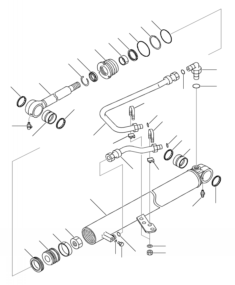 Wheel Loaders Komatsu / WA250-6 S/N A76001-UP(WA250-0E) / J4140-02A0 STEERING CYLINDER (1/2)(J-017 : J4140-02A0)