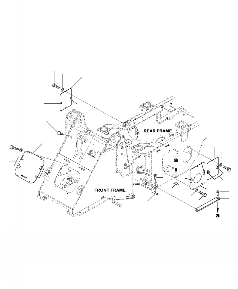 Wheel Loaders Komatsu / WA250-6 S/N A76001-UP(WA250-0E) / J4190-01A0 BAR LOCK AND COVER 2-SPOOL VALVE(J-025 : J4190-01A0)
