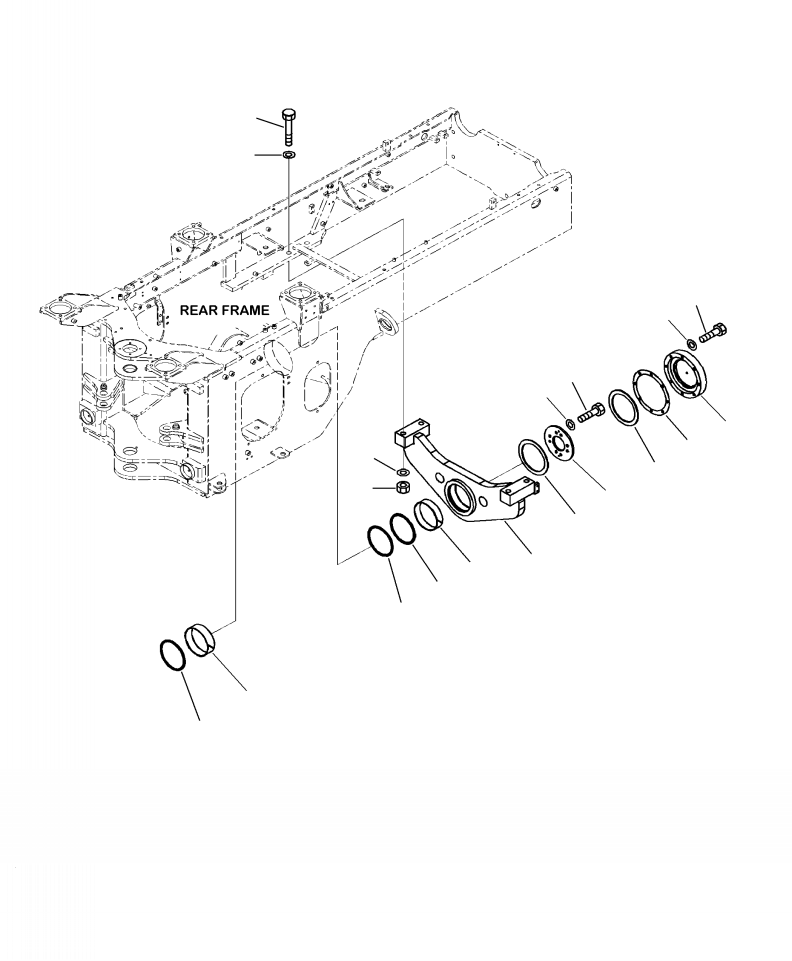 Wheel Loaders Komatsu / WA250-6 S/N A76001-UP(WA250-0E) / J4210-01A0 REAR AXLE SUPPORT(J-033 : J4210-01A0)