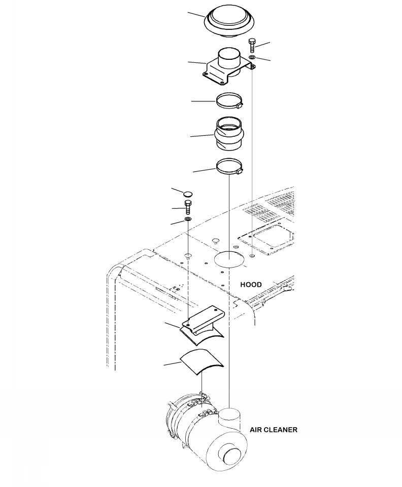 Wheel Loaders Komatsu / WA250-6 S/N A76001-UP(WA250-0E) / M4100-11A0 HOOD CAP(M-023 : M4100-11A0)