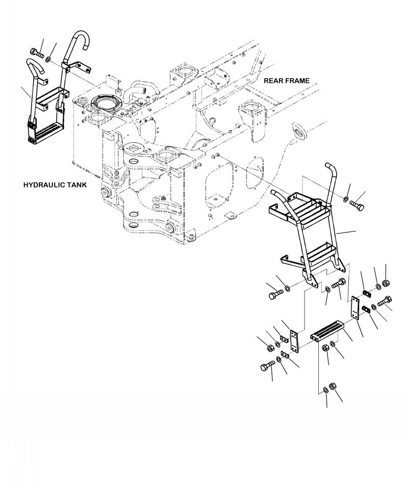 Wheel Loaders Komatsu / WA250-6 S/N A76001-UP(WA250-0E) / M4310-01A0 LADDER(M-053 : M4310-01A0)