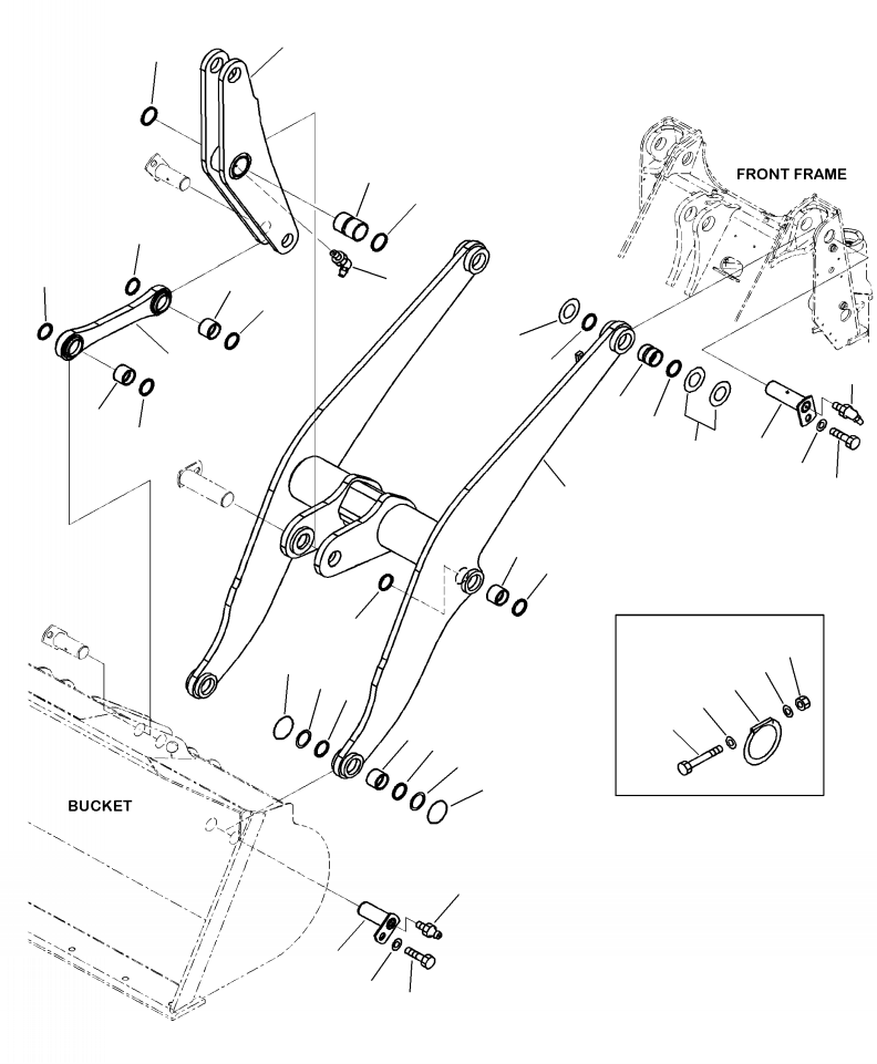 Wheel Loaders Komatsu / WA250-6 S/N A76001-UP(WA250-0E) / T4110-01A0 BOOM AND BELL CRANK 2-SPOOL VALVE, 3-SPOOL VALVE AND JRB(T-001 : T4110-01A0)