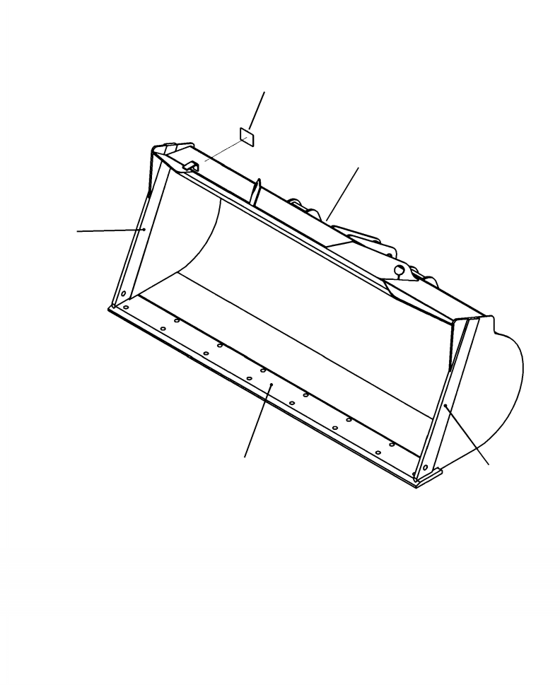 Wheel Loaders Komatsu / WA250-6 S/N A76001-UP(WA250-0E) / T4120-01A1 EXCAVATING BUCKET 1.8 CU. M. (WITH BOLT-ON CUTTING EDGE, 1.9 CU. M.)(T-011 : T4120-01A1)