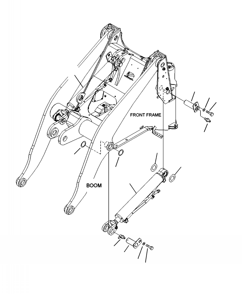 Wheel Loaders Komatsu / WA250-6 S/N A76001-UP(WA250-0E) / T4140-01A0 BOOM CYLINDER MOUNTING(T-019 : T4140-01A0)