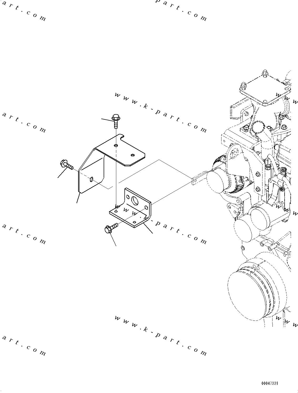 Wheel Loaders Komatsu / WA320-6 S/N B20001-UP(WA320-6) / Alternator Cover, Cover(B000412 : A6010-001001)