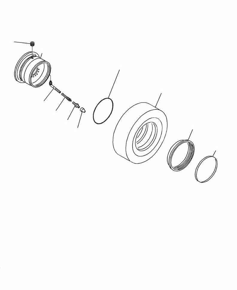 Wheel Loaders Komatsu / WA320-7 S/N A36001-UP(WA320-7) / S0110-01001 RIM FOR 20.5 X 25 TUBELESS TIRE(S-001 : S0110-01001)