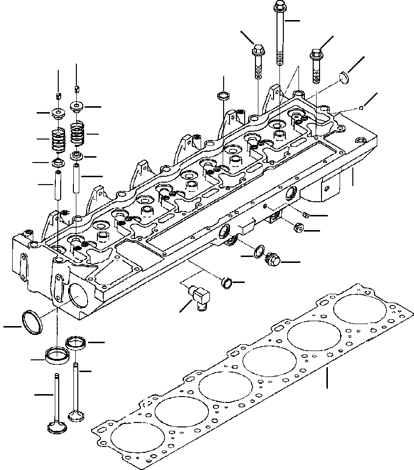 Wheel Loaders Komatsu / WA320-3L S/N A30001-UP(WA3203) / FIG. A1103-A3A1 CYLINDER HEAD(A-002 : A1103-A3A1)
