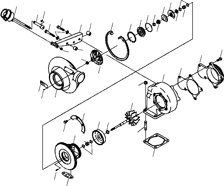 Wheel Loaders Komatsu / WA320-3L S/N A30001-UP(WA3203) / FIG. A1203-A3B7 TURBOCHARGER(A-018 : A1203-A3B7)