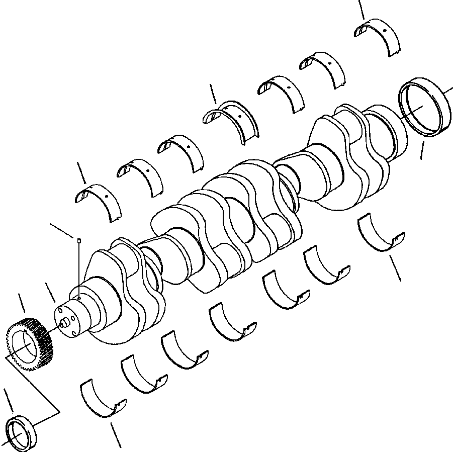 Wheel Loaders Komatsu / WA320-3L S/N A30001-UP(WA3203) / FIG. A2120-A3A3 CRANKSHAFT(A-032 : A2120-A3A3)