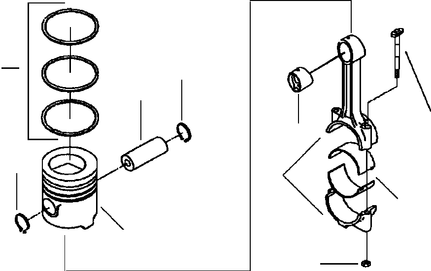 Wheel Loaders Komatsu / WA320-3L S/N A30001-UP(WA3203) / FIG. A2126-A3A4 PISTON AND CONNECTING ROD(A-036 : A2126-A3A4)