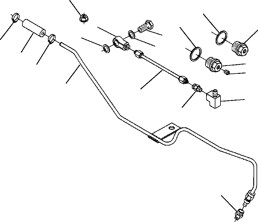 Wheel Loaders Komatsu / WA320-3L S/N A30001-UP(WA3203) / FIG. A4207-A3A3 AIR FUEL CONTROL PIPING - ONE HOSE CONNECTION(A-058 : A4207-A3A3)