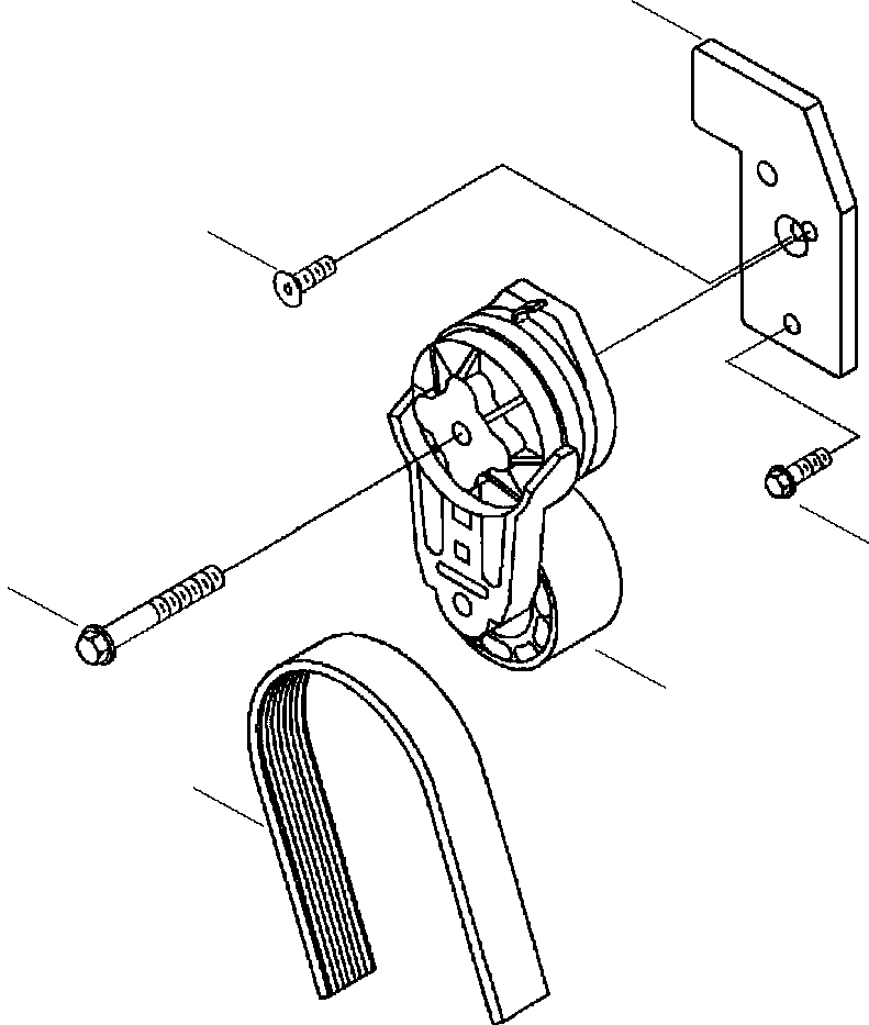Wheel Loaders Komatsu / WA320-3L S/N A30001-UP(WA3203) / FIG. A6103-A3A3 BELT TENSIONER(A-082 : A6103-A3A3)