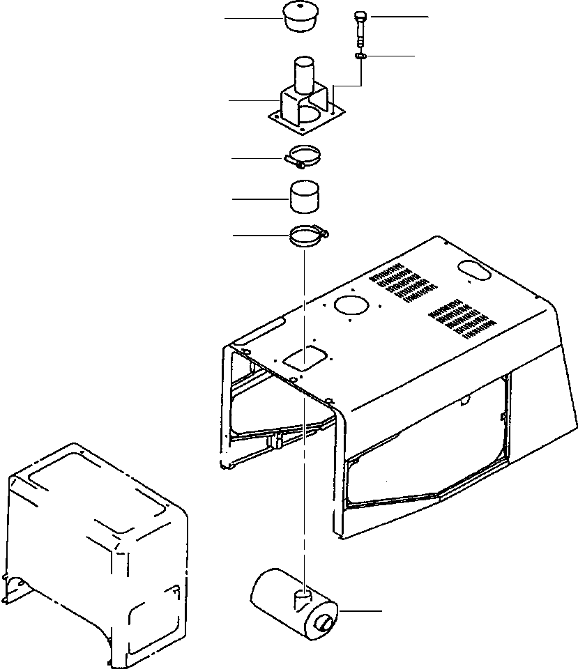 Wheel Loaders Komatsu / WA320-3L S/N A30001-UP(WA3203) / FIG. B0200-01A0 PRE-CLEANER AND MOUNTING(B-010 : B0200-01A0)
