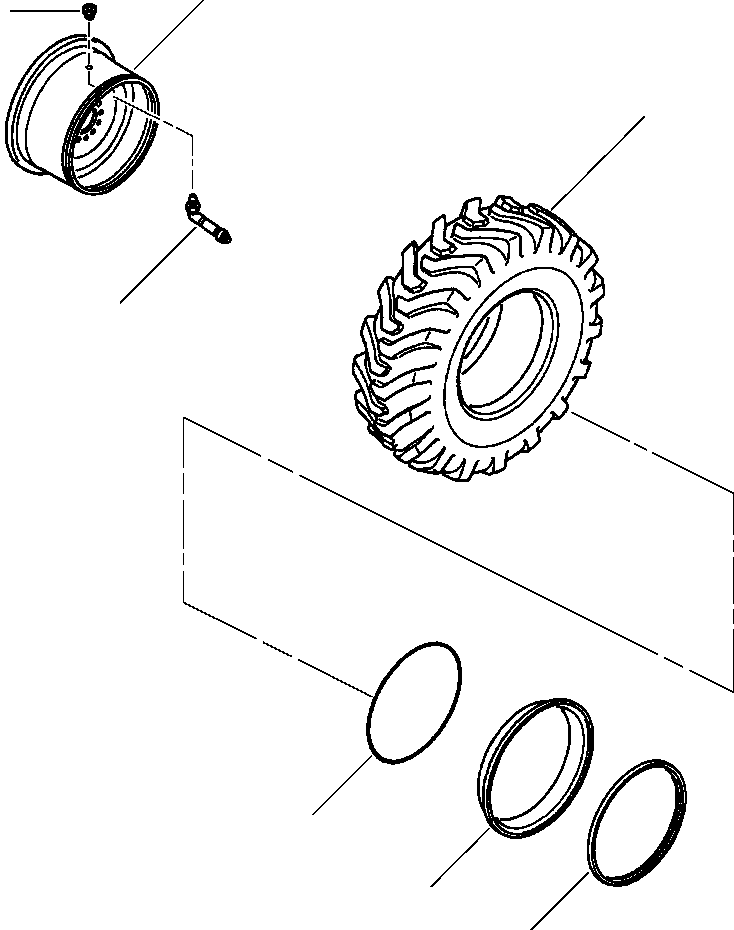 Wheel Loaders Komatsu / WA320-3L S/N A30001-UP(WA3203) / FIG. S0110-01A1 TIRES AND WHEELS - 17.5 X 25(S-004 : S0110-01A1)