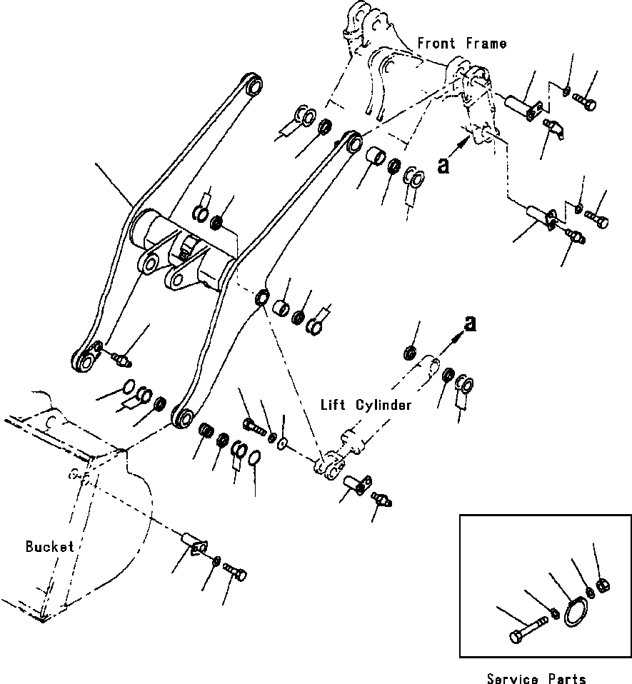 Wheel Loaders Komatsu / WA320-3L S/N A30001-UP(WA3203) / FIG. T4110-01A0 BOOM ASSEMBLY(T-002 : T4110-01A0)