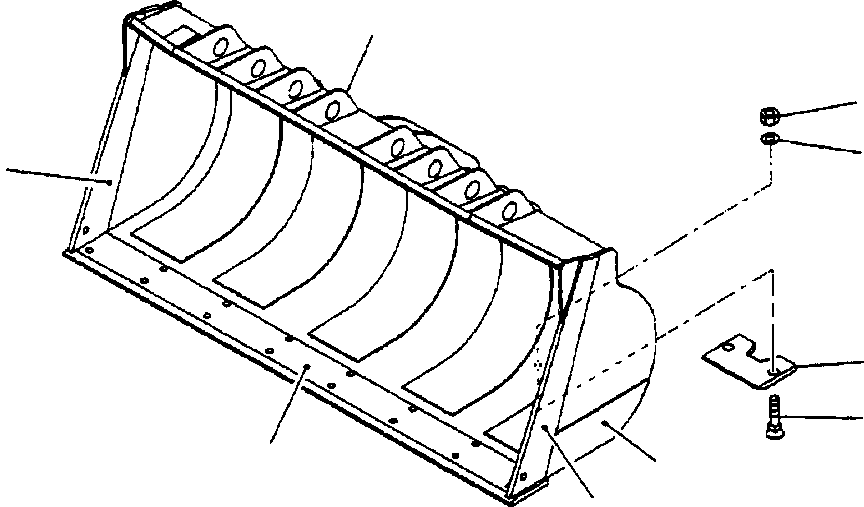 Wheel Loaders Komatsu / WA320-3L S/N A30001-UP(WA3203) / FIG. T4120-01A2 BUCKET - 2.1 CU. M - EXCAVATING (WITH BOC - 2.3 CU. M)(T-012 : T4120-01A2)