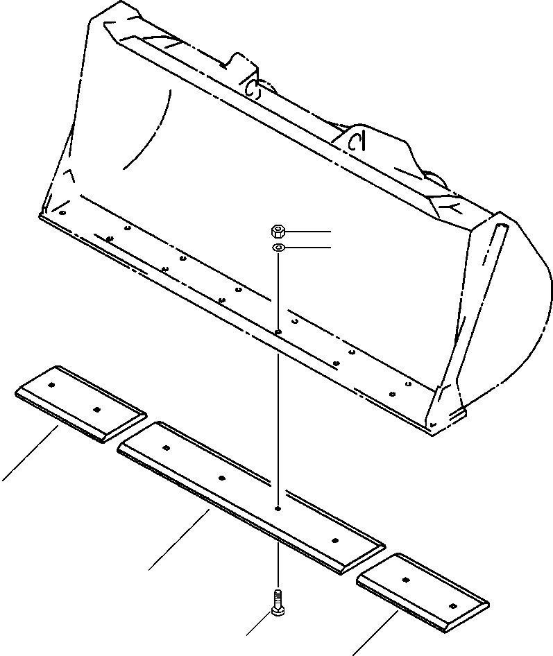 Wheel Loaders Komatsu / WA320-3L S/N A30001-UP(WA3203) / FIG. T4122-01A0 BOLT-ON CUTTING EDGE(T-014 : T4122-01A0)