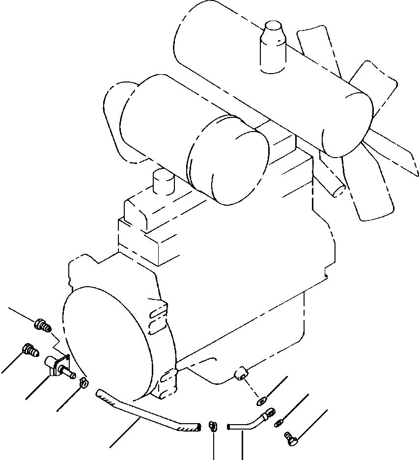 Wheel Loaders Komatsu / WA320-3MC S/N A31001-Up(WA3203AP) / FIG NO. B0000-01A0 ENGINE OIL DRAIN(B-004 : B0000W32.001)