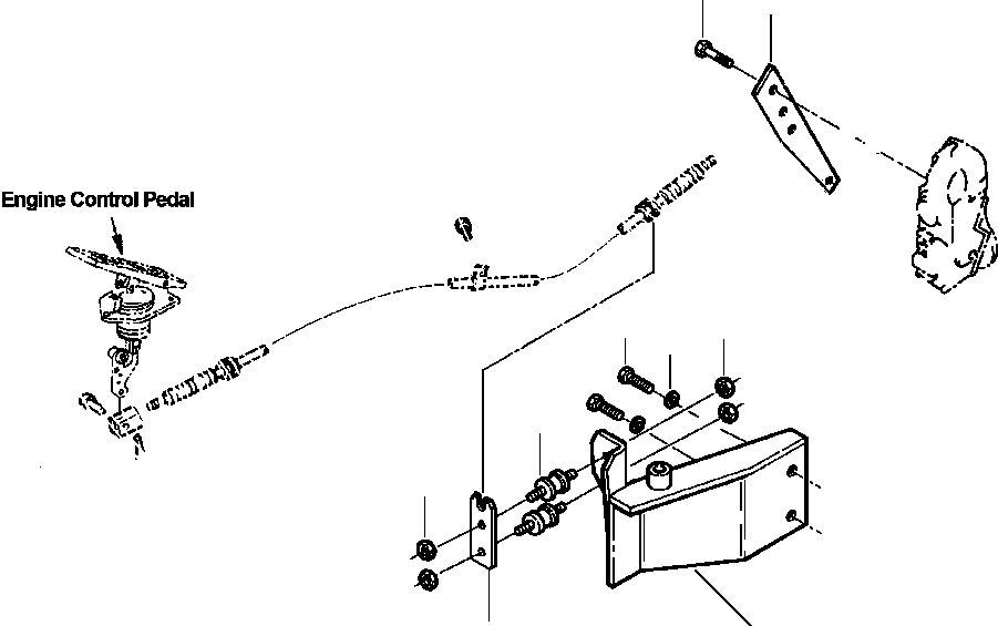 Wheel Loaders Komatsu / WA320-3MC S/N A31001-Up(WA3203AP) / FIG NO. B0000-03A0 ACCELERATOR CABLE BRACKET(B-008 : B0000W32.003)