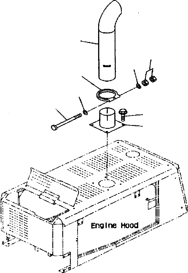 Wheel Loaders Komatsu / WA320-3MC S/N A31001-Up(WA3203AP) / FIG NO. B0300-01A0 EXHAUST PIPE(B-016 : B0300W32.001)