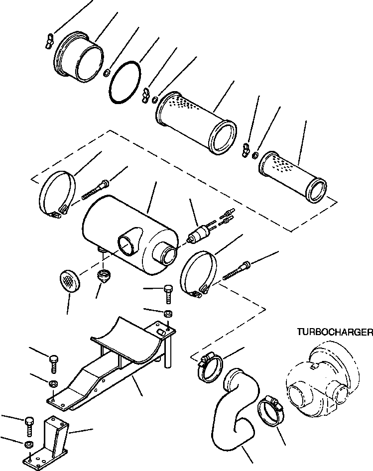 Wheel Loaders Komatsu / WA320-3MC S/N A31001-Up(WA3203AP) / FIG NO. B1410-A2A8A AIR CLEANER(B-018 : B1410W32.001)
