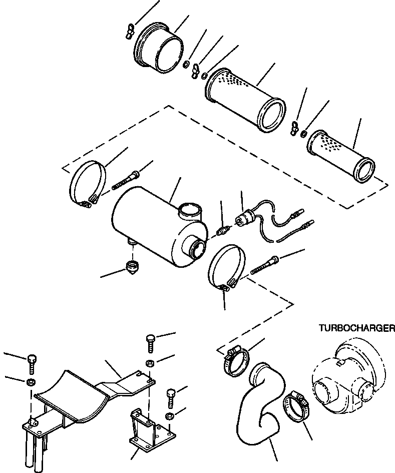 Wheel Loaders Komatsu / WA320-3MC S/N A31001-Up(WA3203AP) / FIG NO. B1410-A201A AIR CLEANER WITH DONALDSON EXTERNAL PRE-FILTER(B-020 : B1410W32.002)