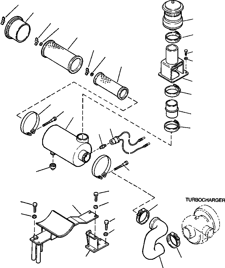 Wheel Loaders Komatsu / WA320-3MC S/N A31001-Up(WA3203AP) / FIG NO. B1410-A201B AIR CLEANER WITH PRE-CLEANER TURBO II(B-022 : B1410W32.003)