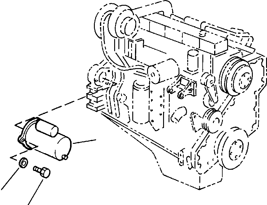 Wheel Loaders Komatsu / WA320-3MC S/N A31001-Up(WA3203AP) / FIG NO. B6210-A2A6 STARTER MOTOR MOUNTING(B-034 : B6210W32.001)