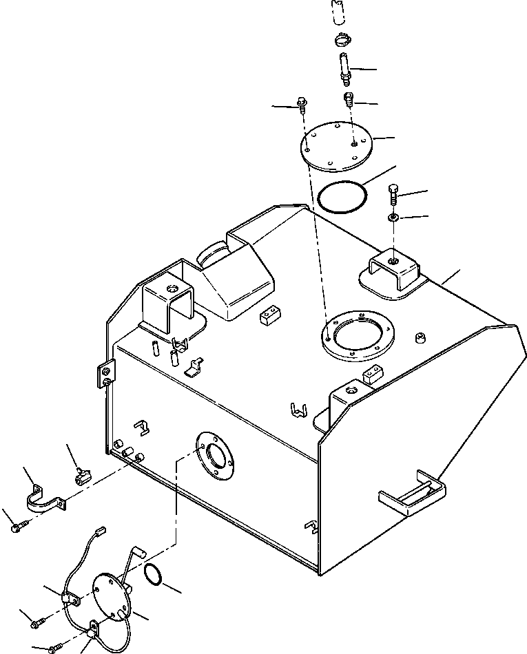 Wheel Loaders Komatsu / WA320-3MC S/N A31001-Up(WA3203AP) / FIG NO. D0100-01A0 FUEL TANK ASSEMBLY(D-002 : D0100W32.001)