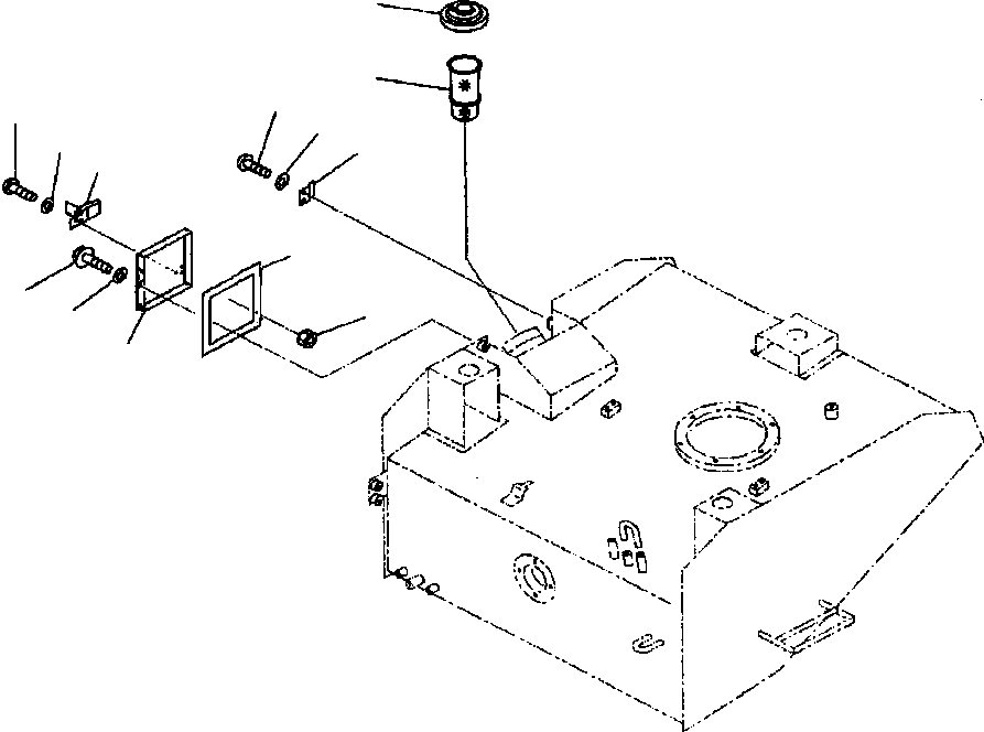 Wheel Loaders Komatsu / WA320-3MC S/N A31001-Up(WA3203AP) / FIG NO. D0100-03A0 FUEL TANK ASSEMBLY STRAINER AND COVER(D-006 : D0100W32.003)