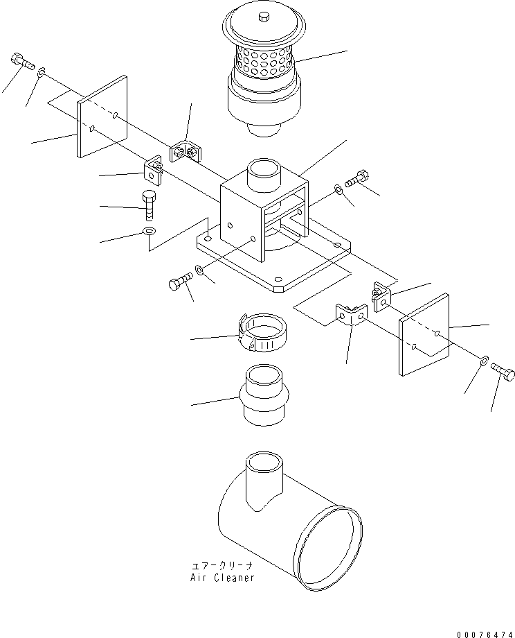 Wheel Loaders Komatsu / WA380-5L S/N A52001-UP(WA380-0E) / PRE-CLEANER (WASTE HANDLER TURBO 2)(030020 : B0000-09A0)