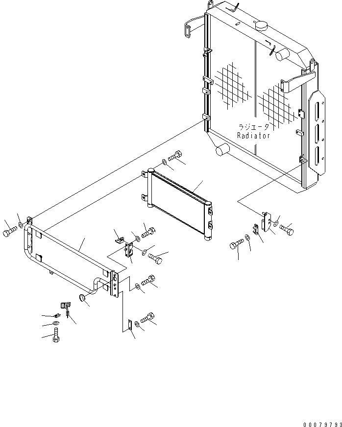 Wheel Loaders Komatsu / WA380-5L S/N A52001-UP(WA380-0E) / RADIATOR (HYDRAULIC OIL COOLER)(060020 : C0110-02A0)