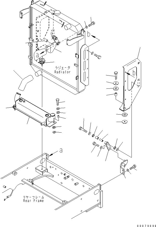 Wheel Loaders Komatsu / WA380-5L S/N A52001-UP(WA380-0E) / RADIATOR (TORQUE CONVERTER OIL COOLER)(060040 : C0110-03A0)