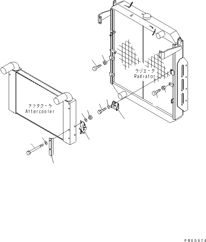 Wheel Loaders Komatsu / WA380-5L S/N A52001-UP(WA380-0E) / RADIATOR (LOCK)(060050 : C0110-04A0)