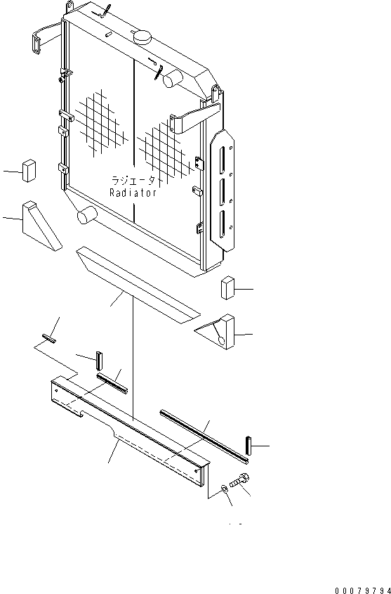 Wheel Loaders Komatsu / WA380-5L S/N A52001-UP(WA380-0E) / RADIATOR (SHEET)(060070 : C0110-06A0)
