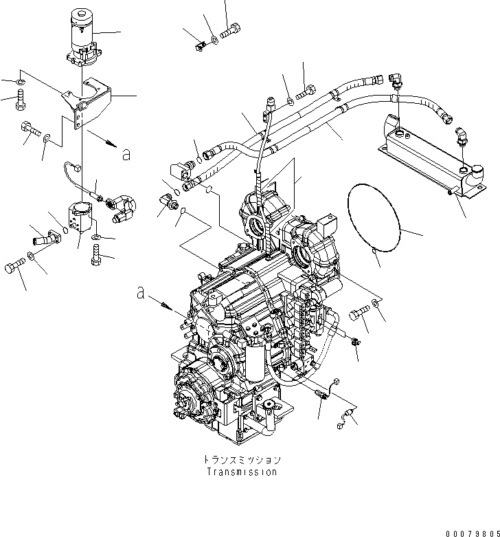 Wheel Loaders Komatsu / WA380-5L S/N A52001-UP(WA380-0E) / TORQUE CONVERTER AND TRANSMISSION (SENSORS AND COOLING LINE WITH AUXILIARY STEERING)(150040 : F4300-01A0)