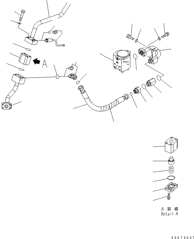 Wheel Loaders Komatsu / WA380-5L S/N A52001-UP(WA380-0E) / TORQUE CONVERTER AND TRANSMISSION (AUXILIARY STEERING PIPING)(150060 : F4300-02A0)