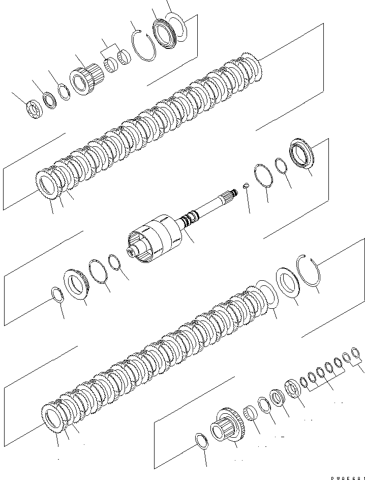 Wheel Loaders Komatsu / WA380-5L S/N A52001-UP(WA380-0E) / TRANSMISSION (FORWARD AND REVERSE CLUTCH WITH LOCK-UP)(150100 : F4350-52A1)