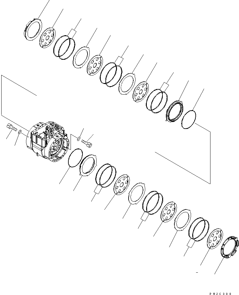 Wheel Loaders Komatsu / WA380-5L S/N A52001-UP(WA380-0E) / FRONT AXLE (BRAKE)(150330 : F4400-07A0)