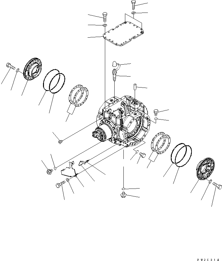Wheel Loaders Komatsu / WA380-5L S/N A52001-UP(WA380-0E) / REAR AXLE (AXLE HOUSING)(150400 : F4500-06A0)