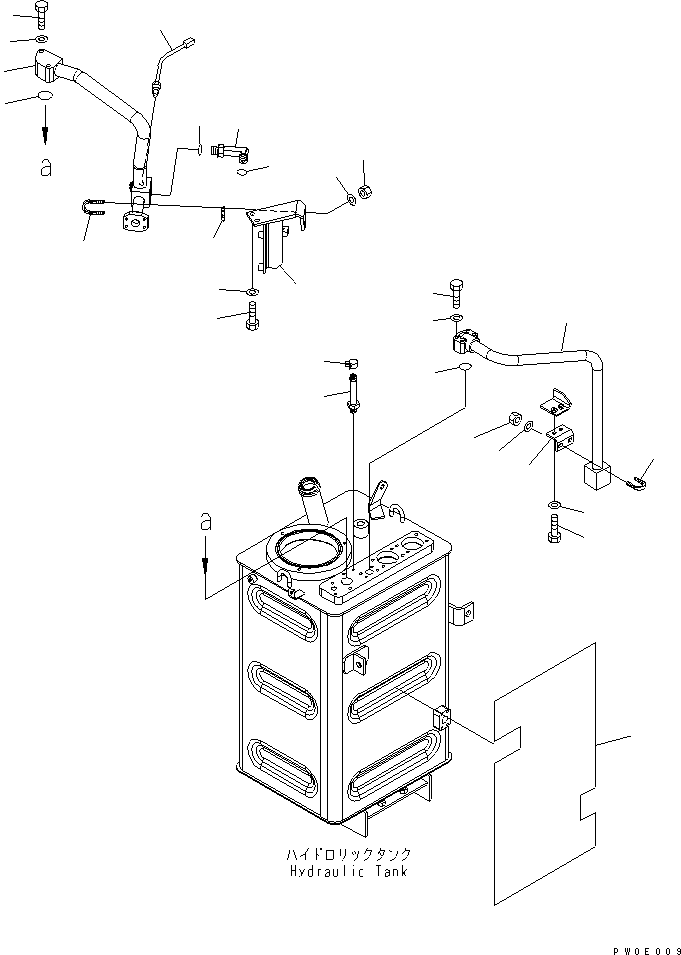Wheel Loaders Komatsu / WA380-5L S/N A52001-UP(WA380-0E) / HYDRAULIC TANK (RETURN LINE)(180030 : H0110-03A0)