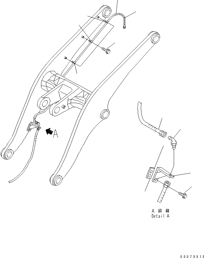 Wheel Loaders Komatsu / WA380-5L S/N A52001-UP(WA380-0E) / HYDRAULIC PIPING (JRB COUPLER - BOOM LINE)(180550 : H4200-43A0)