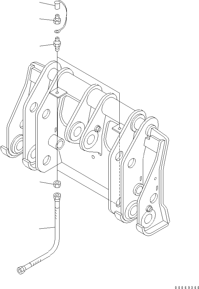 Wheel Loaders Komatsu / WA380-5L S/N A52001-UP(WA380-0E) / HYDRAULIC PIPING (JRB THIRD FUNCTION LINES)(180580 : H4200-46A0)