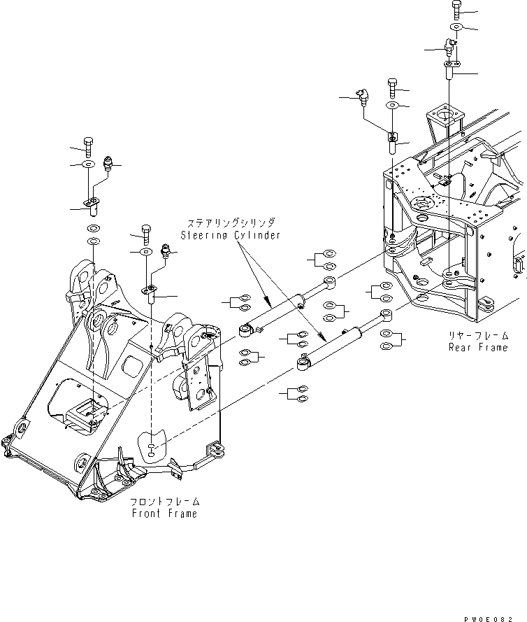 Wheel Loaders Komatsu / WA380-5L S/N A52001-UP(WA380-0E) / STEERING CYLINDER (PIN)(210080 : J4140-02A0)