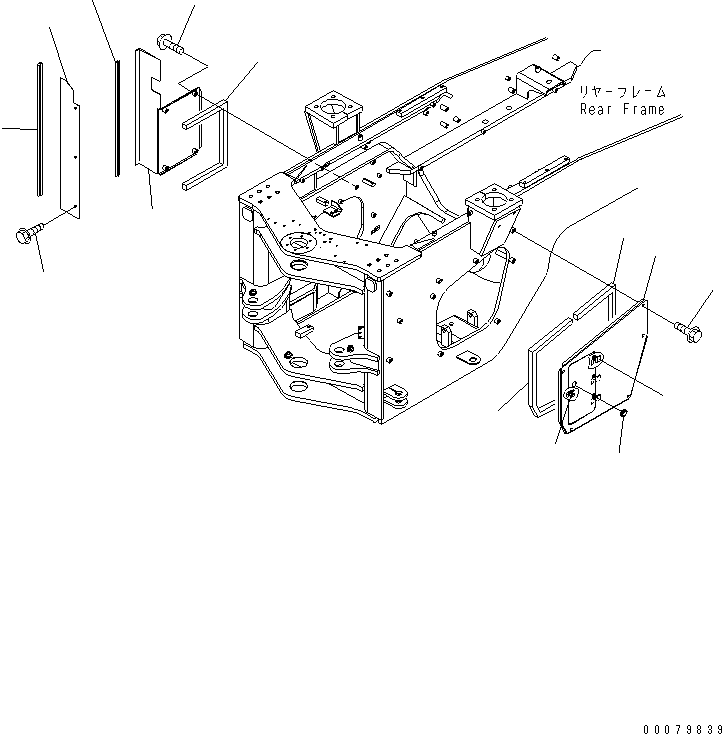 Wheel Loaders Komatsu / WA380-5L S/N A52001-UP(WA380-0E) / BAR LOCK AND COVER (SIDE COVER)(210100 : J4190-02A0)